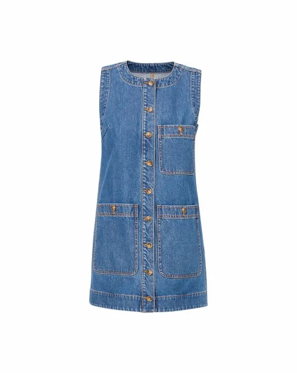 Oakley Denim Minidress Cornflower Women Veronica Beard Dresses Oakley Denim Minidress Cornflower Women Veronica Beard Dresses