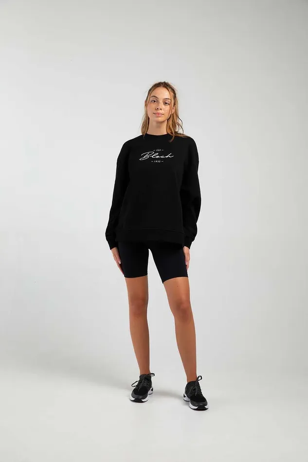 OffDuty Oversized Crew Sweatshirt Black Adult Tops Bloch