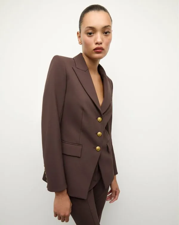 Orlane Scuba Dickey Jacket Dark Chocolate Women Veronica Beard Jackets and Outerwear Orlane Scuba Dickey Jacket Dark Chocolate Women Veronica Beard Jackets and Outerwear