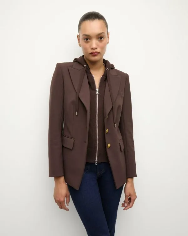 Orlane Scuba Dickey Jacket Dark Chocolate Women Veronica Beard Jackets and Outerwear Orlane Scuba Dickey Jacket Dark Chocolate Women Veronica Beard Jackets and Outerwear