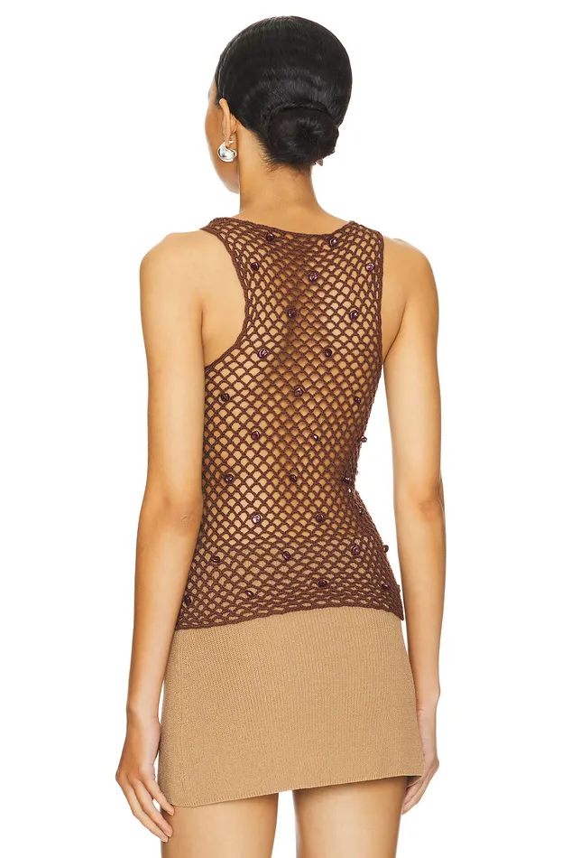 Ottavia Crochet Top Brown Women Lovers and Friends Tops Ottavia Crochet Top Brown Women Lovers and Friends Tops