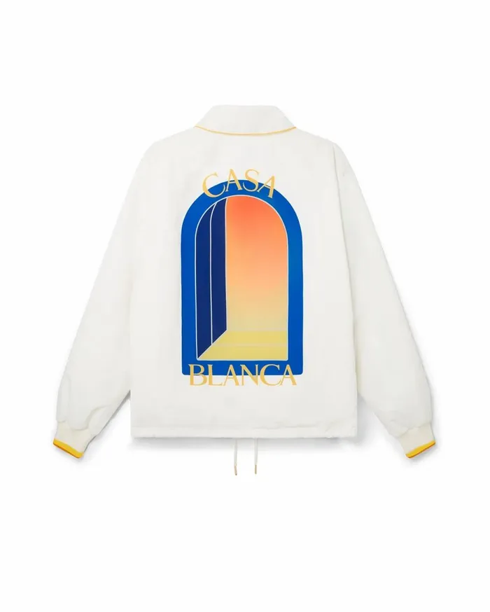 Outerwear Men Casablanca Paris White L039Arche De Jour Coach Jacket