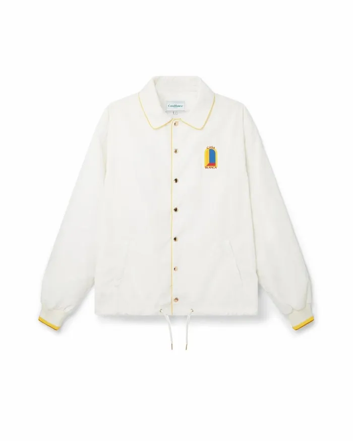 Outerwear Men Casablanca Paris White L039Arche De Jour Coach Jacket Outerwear Men Casablanca Paris White L039Arche De Jour Coach Jacket