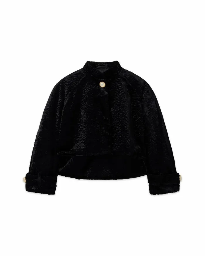 Outerwear Women Casablanca Paris Astrakhan Short Suit Jacket