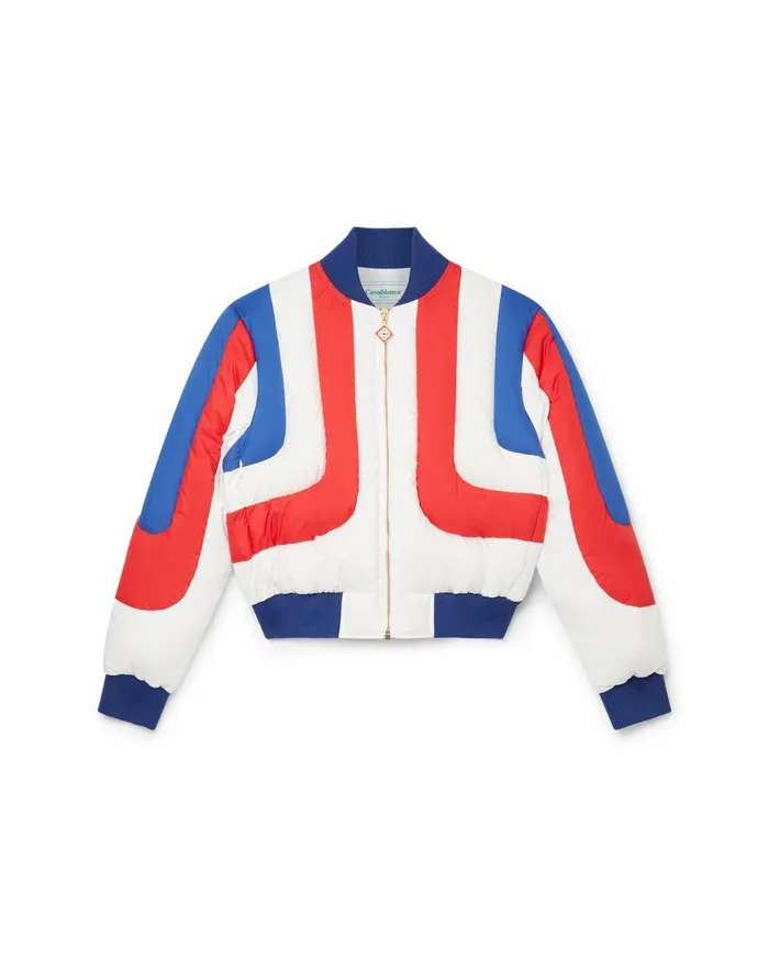 Outerwear Women Casablanca Paris Curve Panel Puffer Bomber Jacket