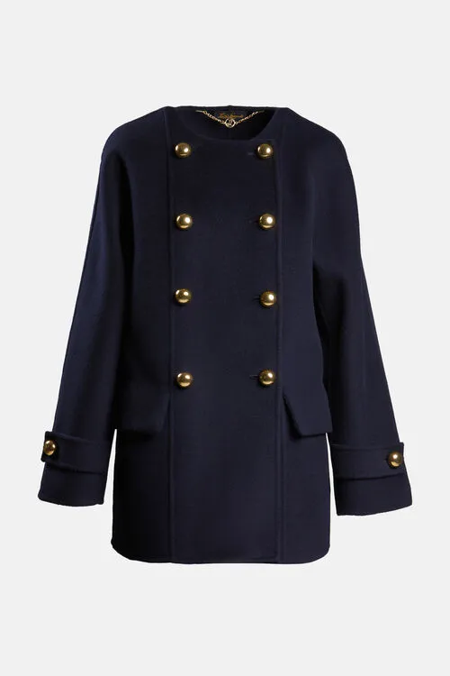 Outerwear Women Vaporiera Vaporiera Blue Luisa Spagnoli Outerwear Women Vaporiera Vaporiera Blue Luisa Spagnoli