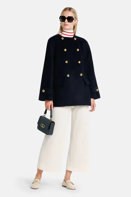 Outerwear Women Vaporiera Vaporiera Blue Luisa Spagnoli Outerwear Women Vaporiera Vaporiera Blue Luisa Spagnoli