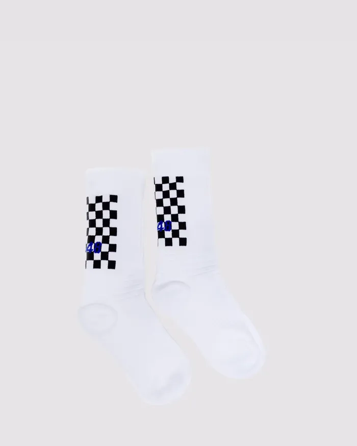 P448 Accessories Women Socks WhiteCheck