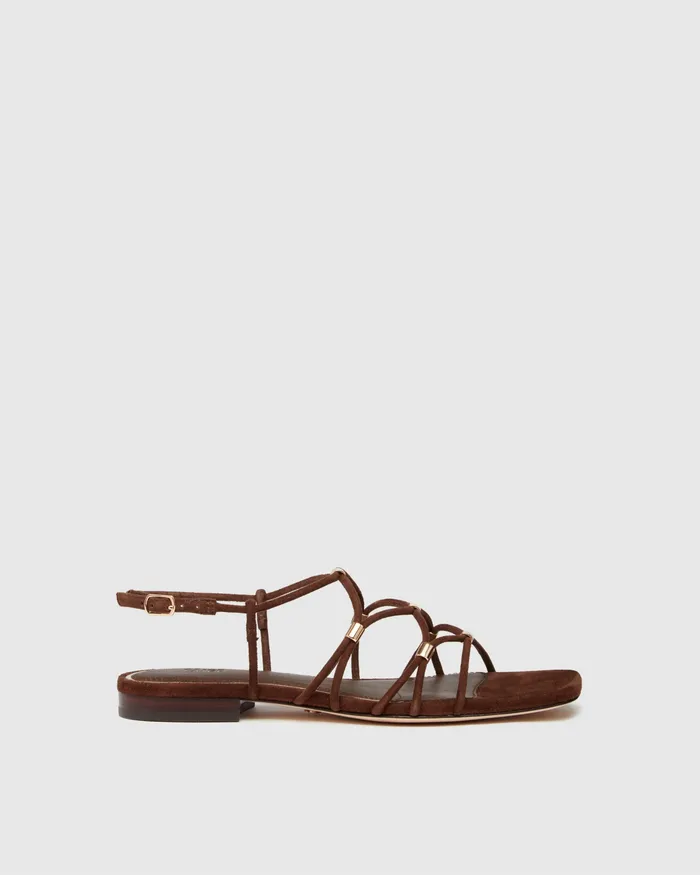 PAIGE Aurora Sandal 8211 Chocolate Suede Women Sandals