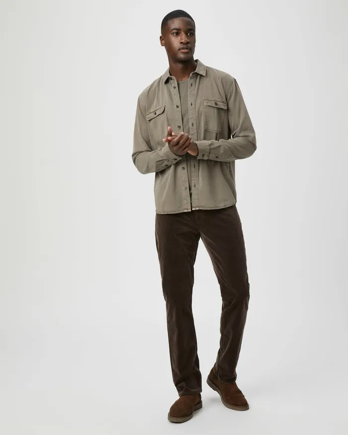 PAIGE Pants and Joggers Men Normandie Straight Pant 8211 Deep Woods Corduroy