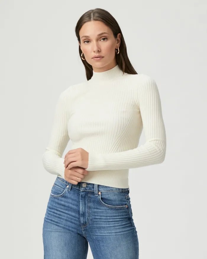 PAIGE Raisa Top 8211 Ivory Women Sweaters and Sweatshirts