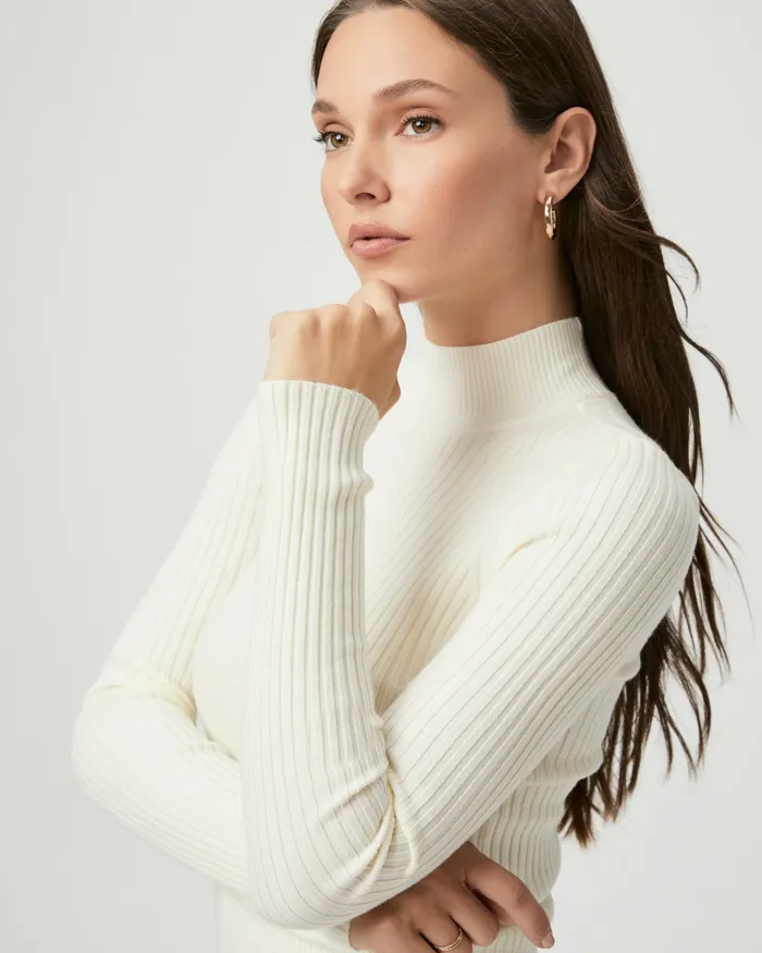 PAIGE Raisa Top 8211 Ivory Women Sweaters and Sweatshirts