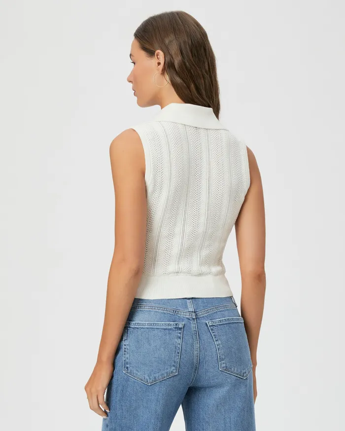 PAIGE Rossana Sweater Tank 8211 Ivory Women Sweaters and Sweatshirts