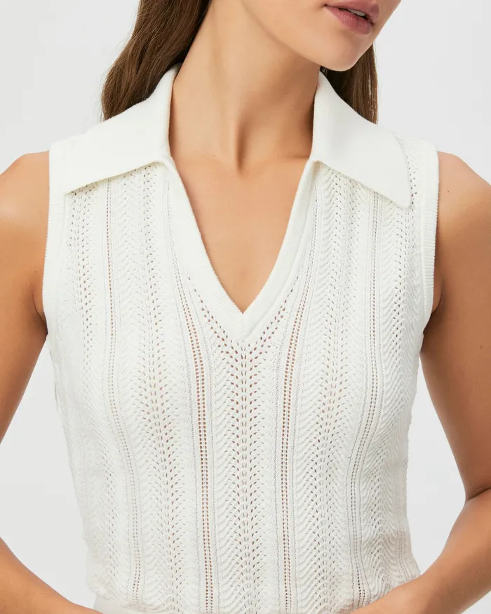 PAIGE Rossana Sweater Tank 8211 Ivory Women Sweaters and Sweatshirts