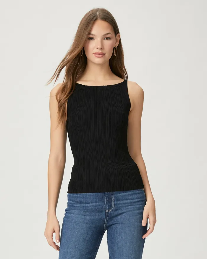 PAIGE Yuelia Tank 8211 Black Women Tees and Tanks