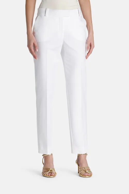 Pants Alpino Alpino White Luisa Spagnoli Women