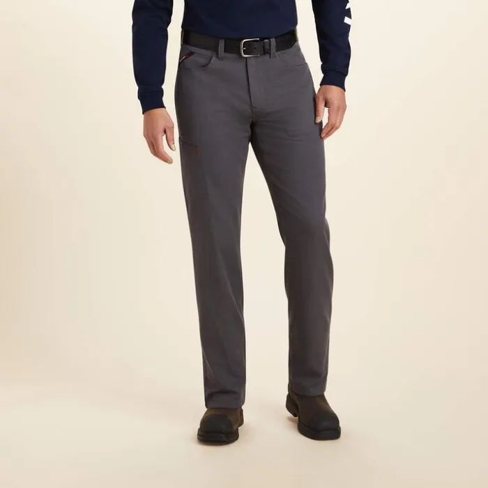 Pants and Shorts Men Ariat FR M4 Relaxed Crossfire Straight Pant Iron Grey
