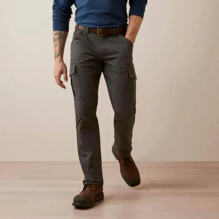 Pants and Shorts Men Ariat Rebar M4 Relaxed Made Tough Cargo Straight Pant Rebar Grey Pants and Shorts Men Ariat Rebar M4 Relaxed Made Tough Cargo Straight Pant Rebar Grey