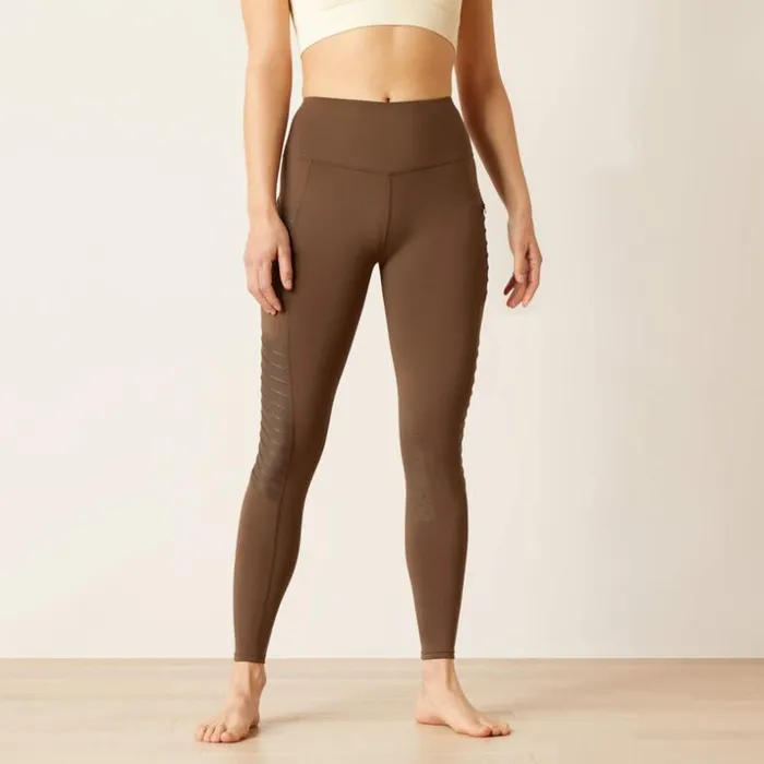 Pants and Shorts Women Ariat Eos Moto Knee Patch Tight Banyan Bark
