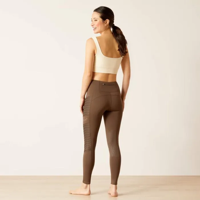 Pants and Shorts Women Ariat Eos Moto Knee Patch Tight Banyan Bark