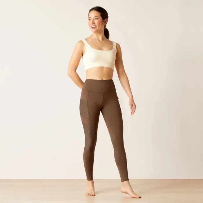Pants and Shorts Women Ariat Eos Moto Knee Patch Tight Banyan Bark