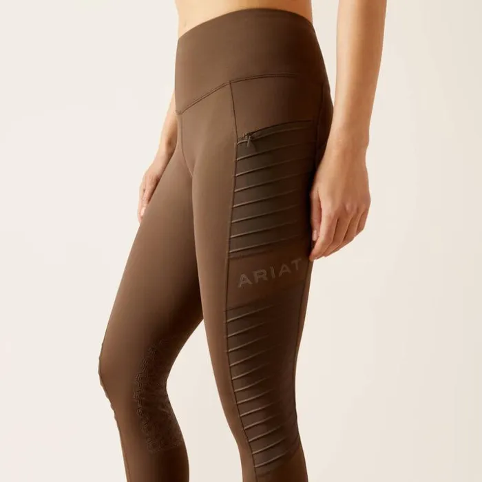 Pants and Shorts Women Ariat Eos Moto Knee Patch Tight Banyan Bark