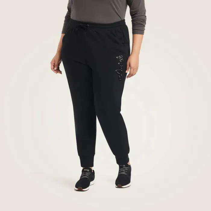 Pants and Shorts Women Ariat REAL Jogger Sweatpants Black Pants and Shorts Women Ariat REAL Jogger Sweatpants Black