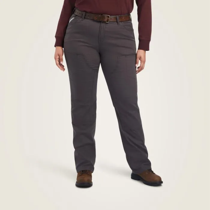 Pants and Shorts Women Ariat Rebar DuraStretch Made Tough Double Front Pant Rebar Grey Pants and Shorts Women Ariat Rebar DuraStretch Made Tough Double Front Pant Rebar Grey
