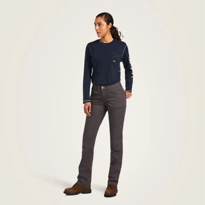 Pants and Shorts Women Ariat Rebar DuraStretch Made Tough Double Front Pant Rebar Grey Pants and Shorts Women Ariat Rebar DuraStretch Made Tough Double Front Pant Rebar Grey