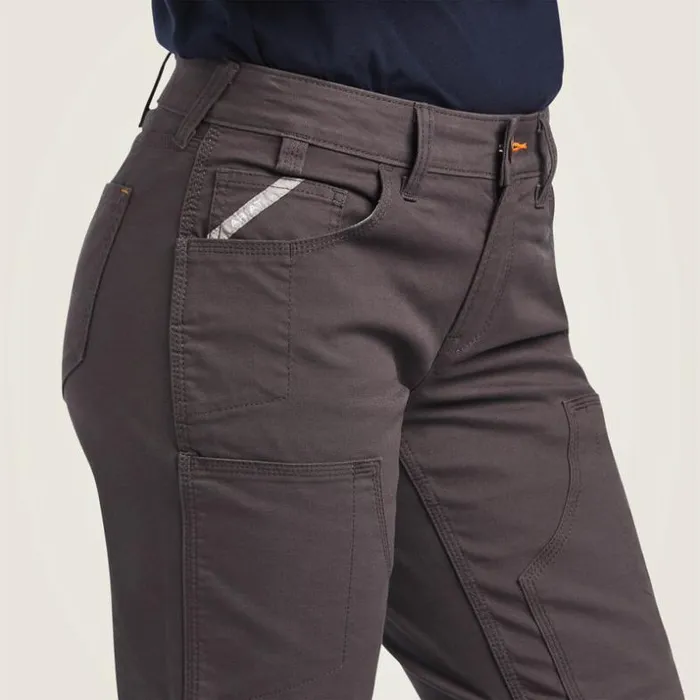 Pants and Shorts Women Ariat Rebar DuraStretch Made Tough Double Front Pant Rebar Grey Pants and Shorts Women Ariat Rebar DuraStretch Made Tough Double Front Pant Rebar Grey