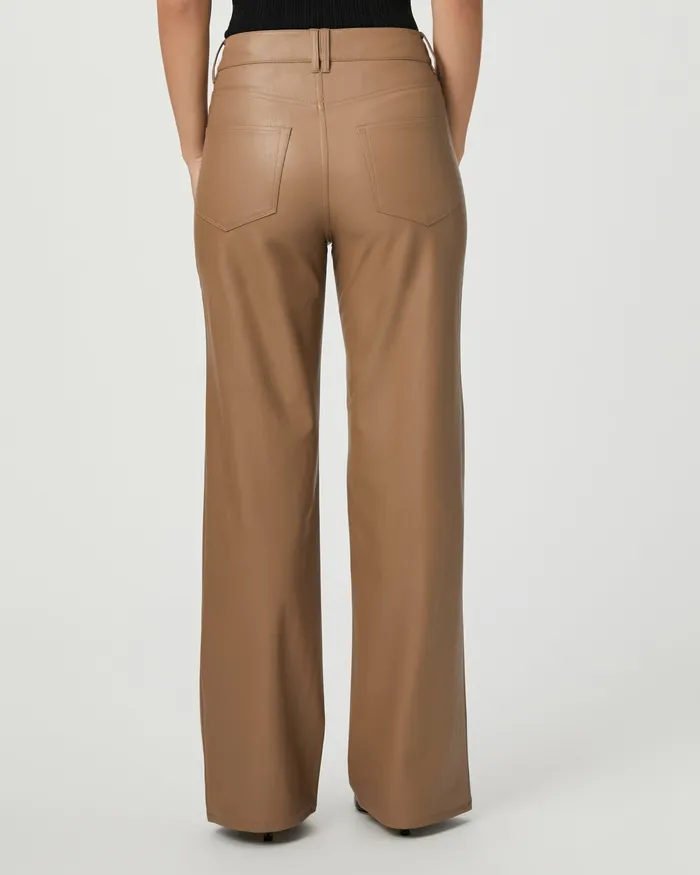 Pants PAIGE Women Sasha 32 Inch Wide Leg Pant 8211 Burnt Sugar Faux Leather Pants PAIGE Women Sasha 32 Inch Wide Leg Pant 8211 Burnt Sugar Faux Leather