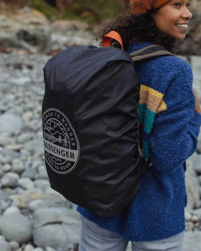 Passenger Backpacks and Bags Recycled Waterproof Backpack Cover 1835L Black Black 8211 WomenMen