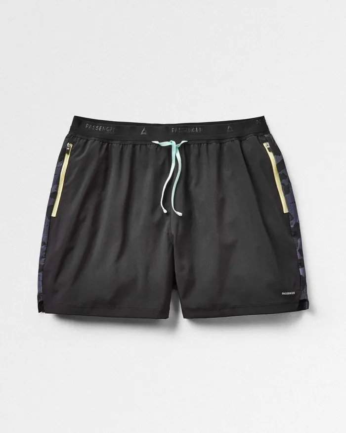 Passenger Bottoms Exploration Trail Recycled Shorts Black Black 8211 Men