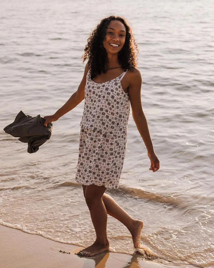 Passenger Bottoms Floaty Layered Dress Simple Tile Ivory Simple Tile Ivory 8211 Women