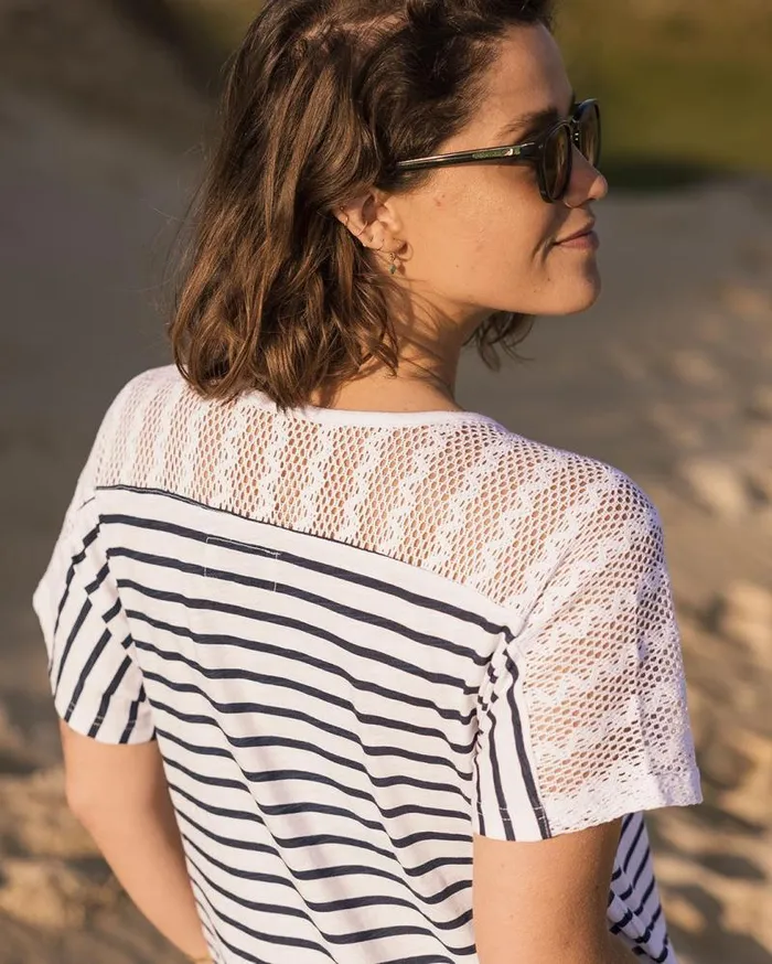 Passenger Bottoms Olive Oversized Recycled Cotton TShirt Dress Navy Stripe Navy Stripe 8211 Women