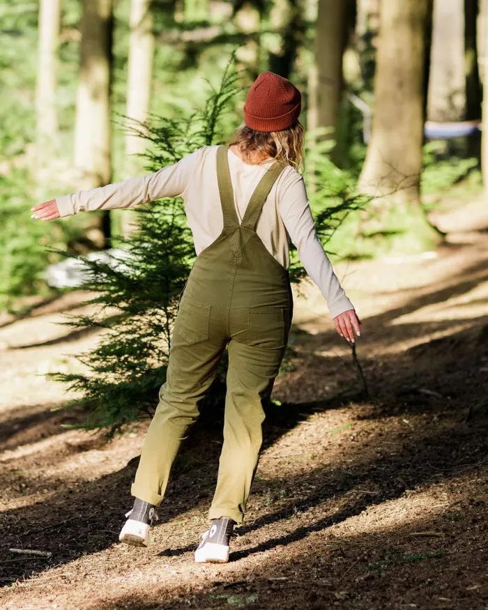Passenger Bottoms Roamist Organic Cotton Dungarees Khaki Khaki 8211 Women