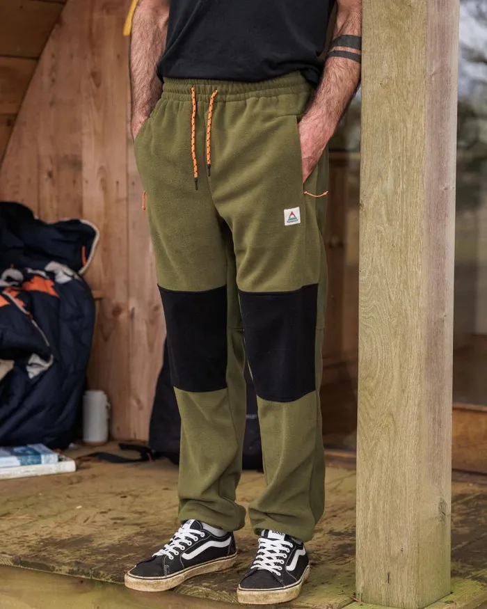 Passenger Bottoms Set Off Recycled Polar Fleece Jogger True Black Khaki True Black Khaki 8211 Men