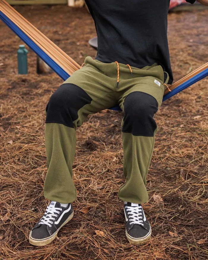 Passenger Bottoms Set Off Recycled Polar Fleece Jogger True Black Khaki True Black Khaki 8211 Men