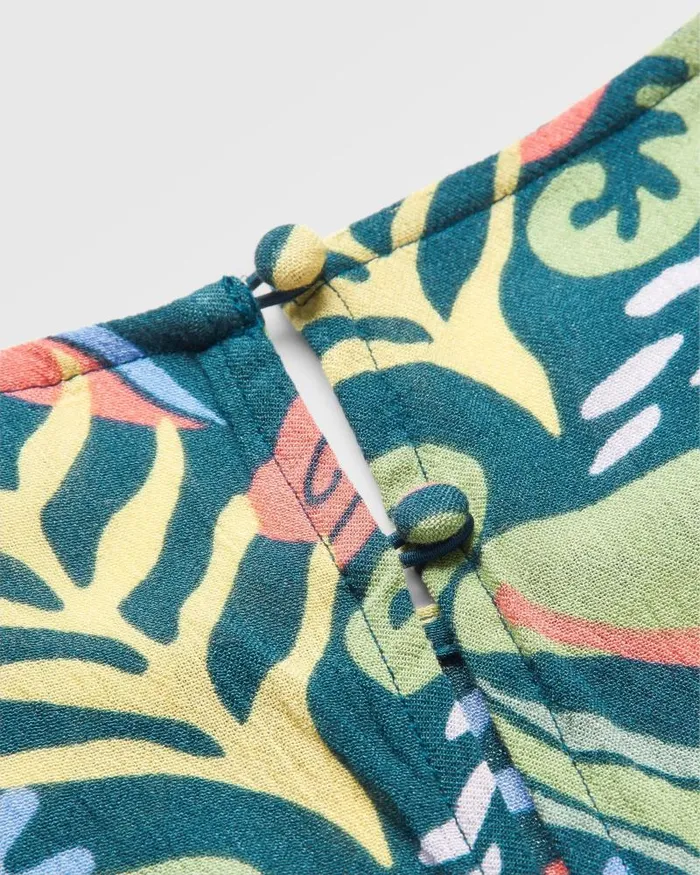 Passenger Bottoms Thimbleberry Jumpsuit Abstract Seaweed Tidal Blue Abstract Seaweed Tidal Blue 8211 Women