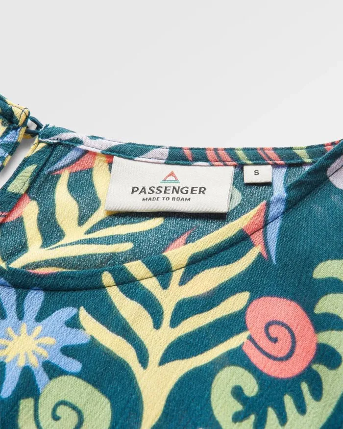 Passenger Bottoms Thimbleberry Jumpsuit Abstract Seaweed Tidal Blue Abstract Seaweed Tidal Blue 8211 Women
