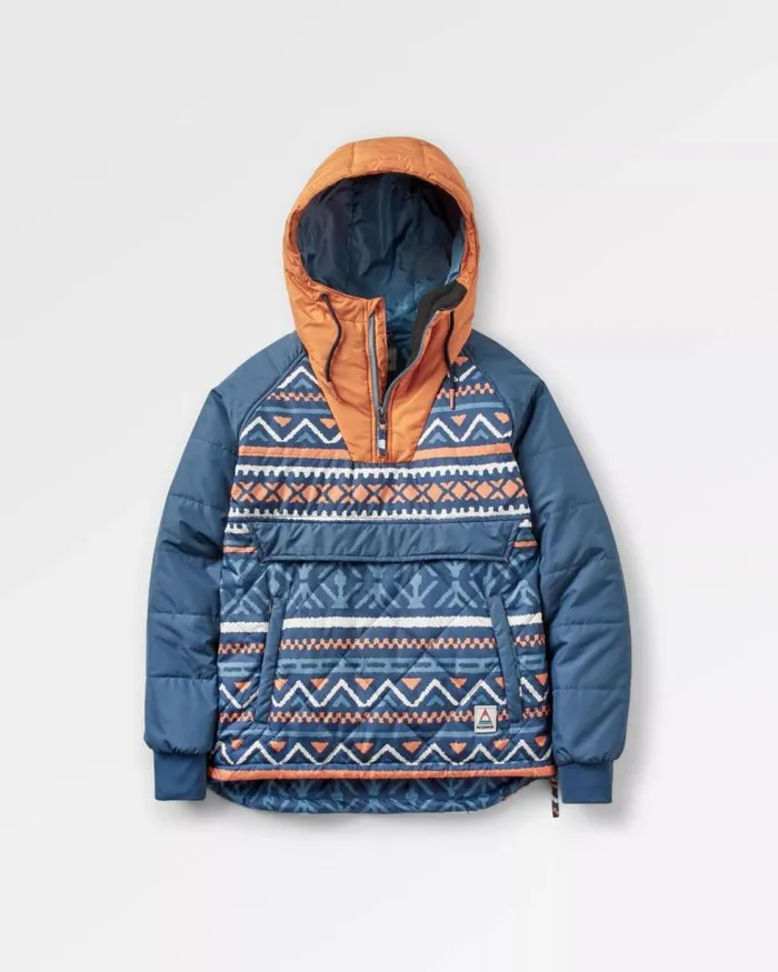 Passenger Jackets Ocean Recycled Insulated 12 Zip Jacket Homespun Stripe Navy Homespun Stripe Navy 8211 Women