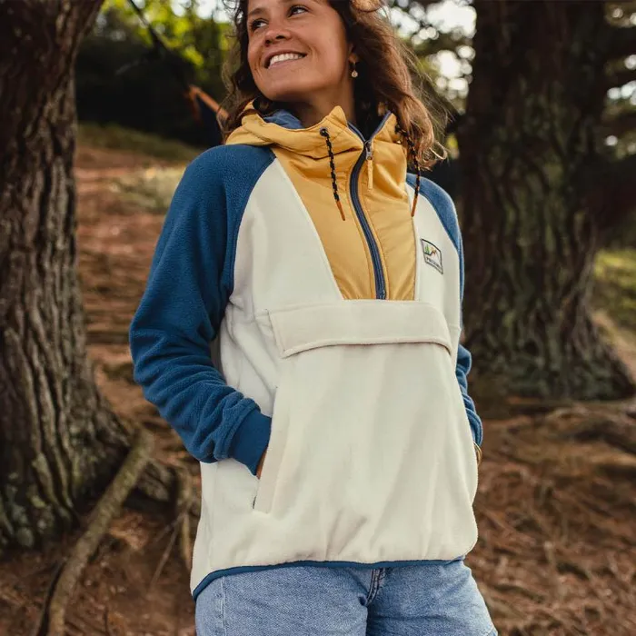 Passenger Tops Alexander Recycled Polar Hooded Fleece Egret Egret 8211 Women