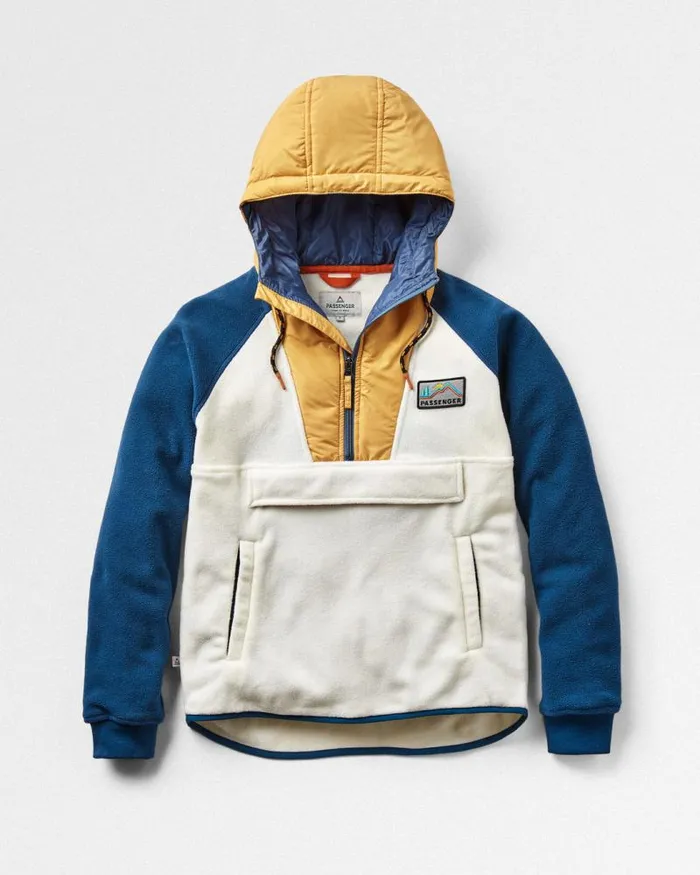 Passenger Tops Alexander Recycled Polar Hooded Fleece Egret Egret 8211 Women