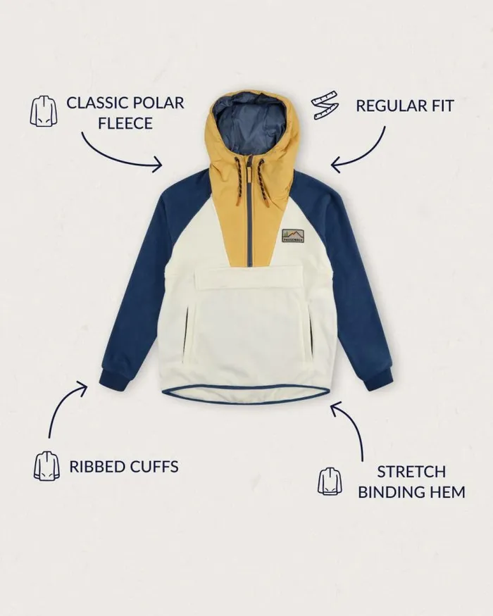 Passenger Tops Alexander Recycled Polar Hooded Fleece Egret Egret 8211 Women