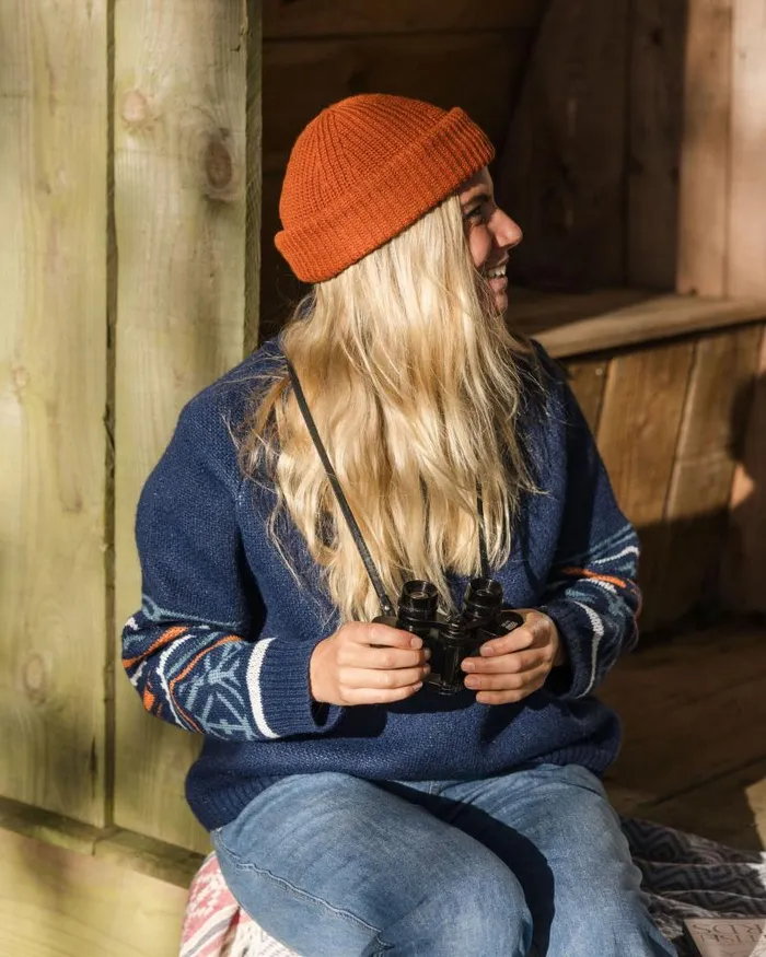 Passenger Tops Ambiance Recycled Knitted Jumper Homespun Stripe Navy Homespun Stripe Navy 8211 Women