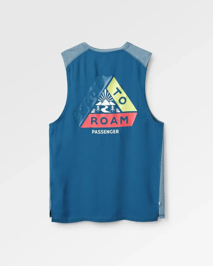 Passenger Tops Boardwalk Active Recycled Vest Blue Steel Marl Blue Steel Marl 8211 Men