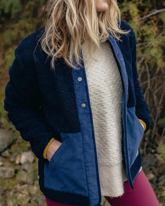 Passenger Tops Clover Recycled DeepPile Sherpa Fleece Deep Navy Deep Navy 8211 Women Passenger Tops Clover Recycled DeepPile Sherpa Fleece Deep Navy Deep Navy 8211 Women