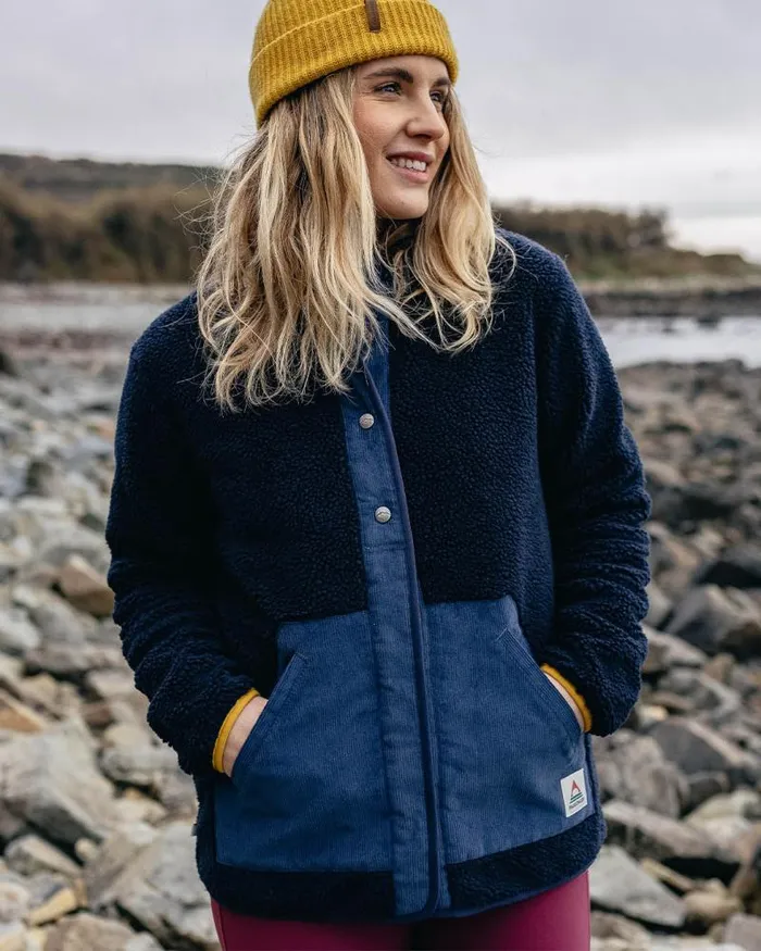 Passenger Tops Clover Recycled DeepPile Sherpa Fleece Deep Navy Deep Navy 8211 Women