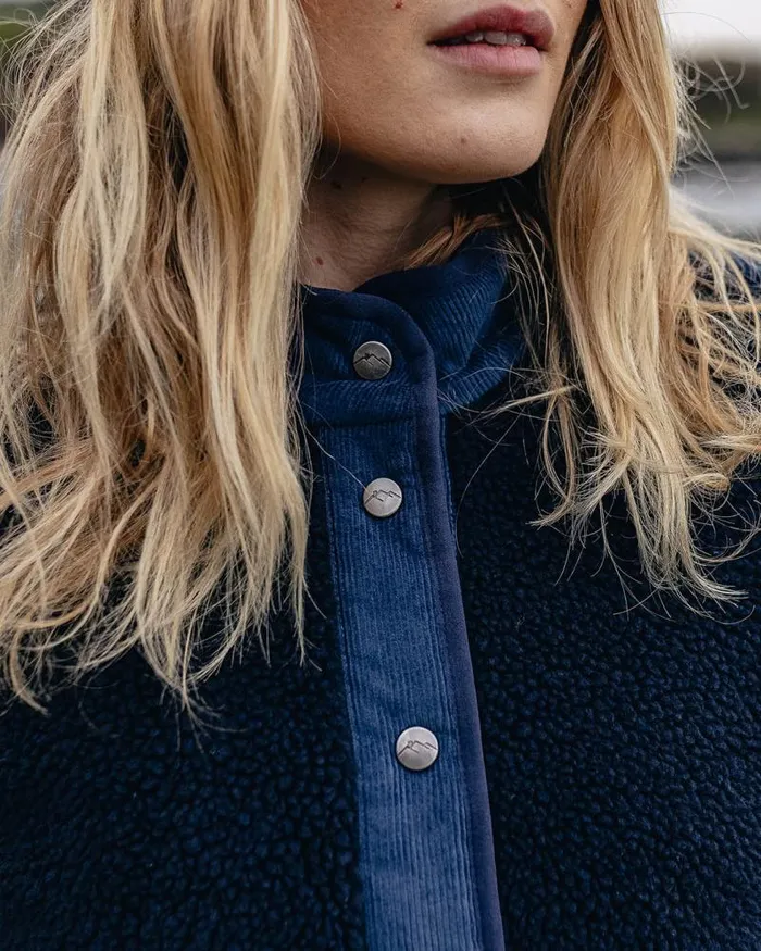 Passenger Tops Clover Recycled DeepPile Sherpa Fleece Deep Navy Deep Navy 8211 Women