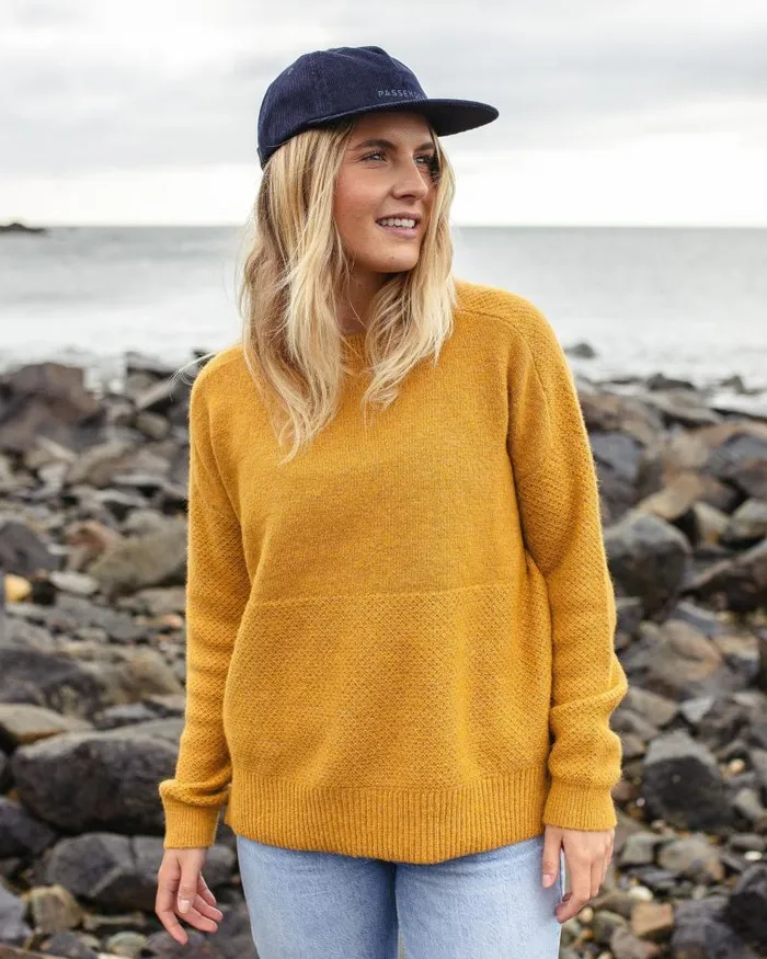 Passenger Tops Cove Recycled Knitted Jumper Amber Gold Amber Gold 8211 Women